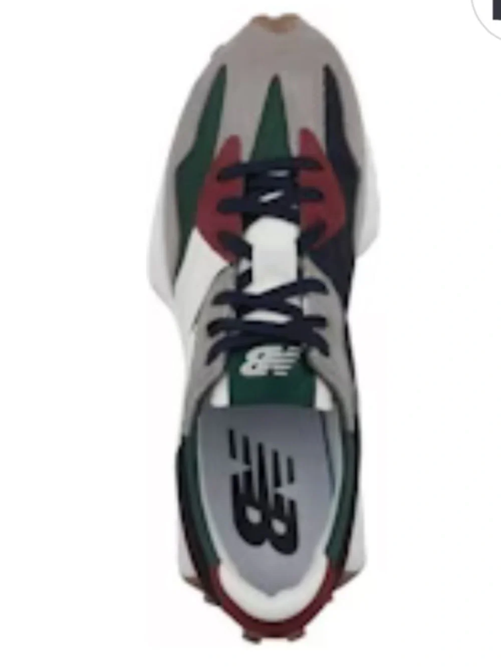 New Balance 327 'Multi-Color' in Green, Gray, Burgundy and White Sz US 9.5